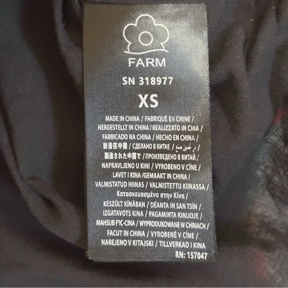 Farm Rio Black Linen Colored Striped Mini Dress Size XS - Picture 6 of 8